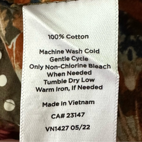 Talbots Cotton Button Front Shirt Splendid Floral Size Plus X‎ 14-16W - Picture 12 of 12